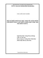 Một số phương pháp dạy học sinh yếu ké nhằm nâng cao chất lượng học sinh đại trà môn toán 6 