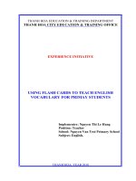 Using flash cards to teach english vocabulary for primary student 