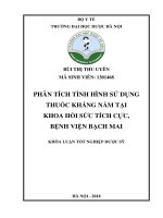 Phân tích tình hình sử dụng thuốc kháng nấm tại khoa hồi sức tích cực, bệnh viện bạch mai 
