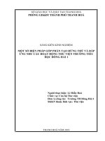 Một số biện pháp góp phần tạo hứng thú và đáp ứng nhu cầu hoạt động thư viện trường tiểu học đông hải 1 