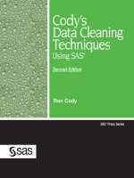 SAS codys data cleaning techniques using SAS 2nd edition may 2008 ISBN 1599946599 pdf 