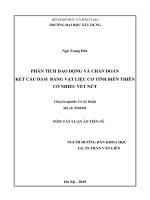 Phân tích và chẩn đoán kết cấu dầm bằng vật liệu cơ tính biến thiên có nhiều vết nứt tt 