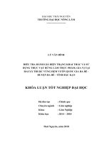 Điều tra đánh giá hiện trạng khai thác và sử dụng thực vật rừng làm thực phẩm, gia vị tại hai xã thuộc vùng đệm VQG ba bể   huyện ba bể   tỉnh bắc kạn 