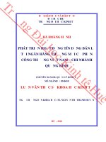 Phát triển hoạt động tín dụng bán lẻ tại ngân hàng TMCP công thương việt nam – chi nhánh quảng bình 