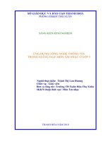Ứng dụng công nghệ thông tin trong giảng dạy môn âm nhạc ở trường tiểu học 