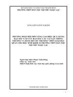 PHƯƠNG PHÁP đổi mới NÂNG CAO HIỆU QUẢ GIẢNG dạy bài “cấp cứu BAN đầu các TAI nạn THÔNG THƯỜNG và BĂNG bó vết THƯƠNG” môn GIÁO dục QPAN CHO học SINH KHỐI 10 TRƯỜNG THPT dân tộc nội TRÚ NGỌC lặc 