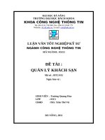 Luận văn tốt nghiệp-Quản lý khách sạn