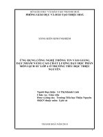 Ứng dụng công nghệ thông tin vào giảng dạy nhằm nâng cao chất lượng dạy học phân môn lịch sử lớp 4 