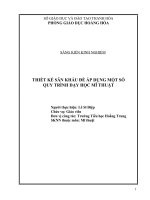 Thiết kế sân khấu để áp dụng một số quy trình dạy học mĩ thuật 