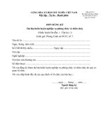 mẫu đơn đề nghị huấn luyện nghiệp nghiệp vụ PCCC 