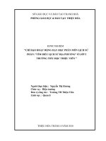 Chỉ đạo dạy học phân môn lịch sử phần tìm hiểu lịch sử địa phương ở lớp 5 trường tiểu học 