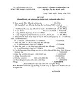 DỰ TRÙ THỰC tập PACC đối với BỆNH VIỆN 