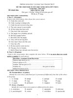 Đề thi HSG anh 8 năm 2016 2017 