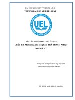 Báo cáo tiểu luận Marketing căn bản