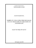 Nghiên cứu tăng cường tính chất quang của các chấm lượng tử CdZnS bằng các nano kim loại (Luận văn thạc sĩ)