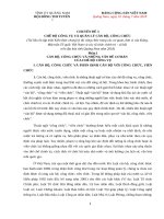 CHUYÊN ĐỀ CHẾ ĐỘ CÔNG VỤ VÀ QUẢN LÝ CÁN BỘ, CÔNG CHỨC