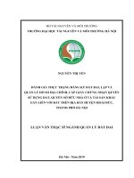 (Luận văn thạc sĩ) Đánh giá thực trạng đăng ký đất đai, lập và quản lý hồ sơ địa chính, cấp giấy chứng nhận quyền sử dụng đất, quyền sở hữu nhà ở và tài sản khác gắn liền với đất trên địa bàn huyện Hoài Đức, thành phố Hà Nội