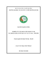 (Luận văn thạc sĩ) Nghiên cứu ứng dụng viễn thám và GIS xác định lượng nước mặt lưu vực Vu Gia  Thu Bồn