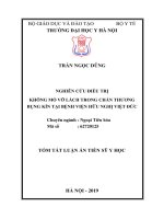 Nghiên cứu điều trị không mổ vỡ lách trong chấn thương bụng kín tại Bệnh viện hữu nghị Việt Đức (TT)