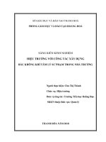 Hiệu trưởng với công tác xây dựng bầu không khí tâm lý sư phạm trong nhà trường 