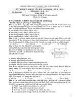 Đề thi HSG vật lí năm 2016 2017 