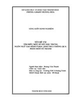 Tìm hiểu một số nét đặc trưng ngôn ngữ tạo hình ở học sinh THCS thông qua phân môn vẽ tranh 