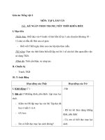 Giáo án Tiếng Việt 2 tuần 7 bài: Tập làm văn  Kể ngắn theo tranh. Luyện tập về thời khóa biểu