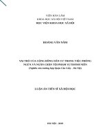 Vai trò của cộng đồng dân cư trong việc phòng ngừa và ngăn chặn tội phạm vị thành niên (nghiên cứu trường hợp quận cầu giấy – hà nội)