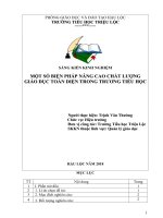 Một số biện pháp nâng cao chất lượng giáo dục toàn diện trong trường TH 