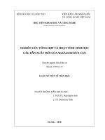 Nghiên cứu tổng hợp và hoạt tính sinh học các dẫn xuất mới của alkaloid dừa cạn 