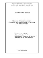 Nâng cao năng lực nhận biết và kĩ năng thực hành phép tu từ so sánh cho học sinh lớp 3 