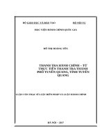Thanh tra hành chính   từ thực tiễn thanh tra thành phố tuyên quang tỉnh tuyên quang 