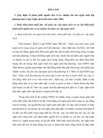 Phân tích và nêu ý kiến pháp lý về quy định phân phối nguồn thu, nhiệm vụ chi cho ngân sách địa phương theo luật ngân sách 2002 9đ học kỳ 
