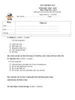 đề ôn tiếng việt lớp 2 năm 2019