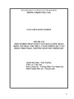 Một số biện pháp nâng cao chất lượng hoạt động âm nhạc cho trẻ 3 – 4 tuổi thông qua vận động theo nhạc trường mầm non 