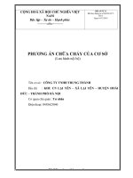 PHƯƠNG án CHỮA CHÁY CÔNG TY TRUNG NGUYÊN