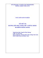 Hướng dẫn học sinh lớp 7 chứng minh ba điểm thằng hàng 