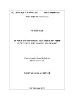 An ninh dầu mỏ trong tiến trình hội nhập quốc tế của việt nam từ năm 1995 đến nay tt 