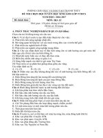 Đề thi HSG địa lí năm 2016 2017 