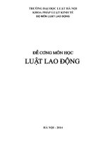 Đề cương môn học luật lao động 