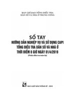 Sổ tay hướng dẫn nghiệp vụ và sử dụng CAPI Tổng điều tra dân số và nhà ở thời điểm 0 giờ ngày 01/4/2019 (Phiếu điều tra toàn bộ)