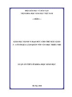 (Luận án tiến sĩ) Giáo dục hành vi đạo đức cho trẻ mẫu giáo 56 tuổi qua làm quen với văn học thiếu nhi
