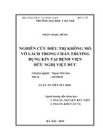 Nghiên cứu điều trị không mổ vỡ lách trong chấn thương bụng kín tại bệnh viện hữu nghị việt đức