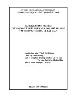 Xây dựng và phát triển văn hóa nhà trường văn hóa nhà trường tại trường 