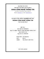 XÂY DỰNG WEBSITE DẠY VÀ HỌC TIẾNG ANH CHO HỌC SINH CẤP 3