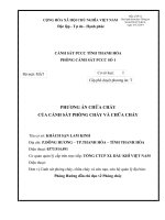 PHƯƠNG án CHỮA CHÁY KHÁCH sạn