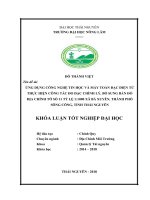 Ứng dụng công nghệ tin học và máy toàn đạc điện tử thực hiện công tác đo đạc chỉnh lý, bổ sung bản đồ địa chính tờ số 11 tỷ lệ 1 1000 xã bá xuyên   thành phố sông công   tỉnh thái nguyên 