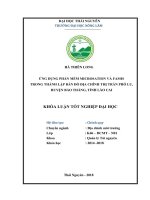 Ứng dụng phần mềm microstation và famis trong thành lập bản đồ địa chính thị trấn phố lu   huyện bảo thắng   tỉnh lào cai 