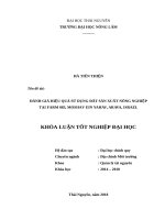 Đánh giá hiệu quả sử dụng đất sản xuất nông nghiệp tại moshav ein yahav, arava, israel 
