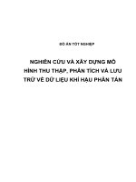 NGHIÊN cứu và xây DỰNG mô HÌNH THU THẬP, PHÂN TÍCH và lưu TRỮ về dữ LIỆU KHÍ hậu PHÂN tán (có code) 